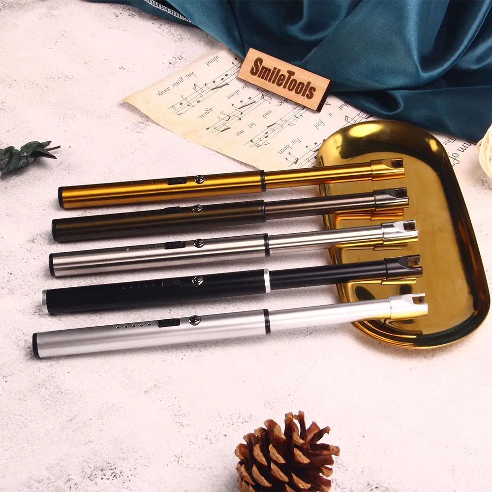 High Quality Metal Colored Gas Lighter USB Rechargeable Electric Cigarettes Lighter for Outdoor Camping