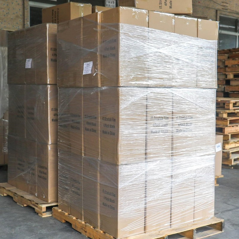 LLDPE Stretch Wrapped Pallet Wrap Stretch Jumbo Roll Stretch Film Stretch Packing Film Industrial Cling Commercial Transparent Plastic