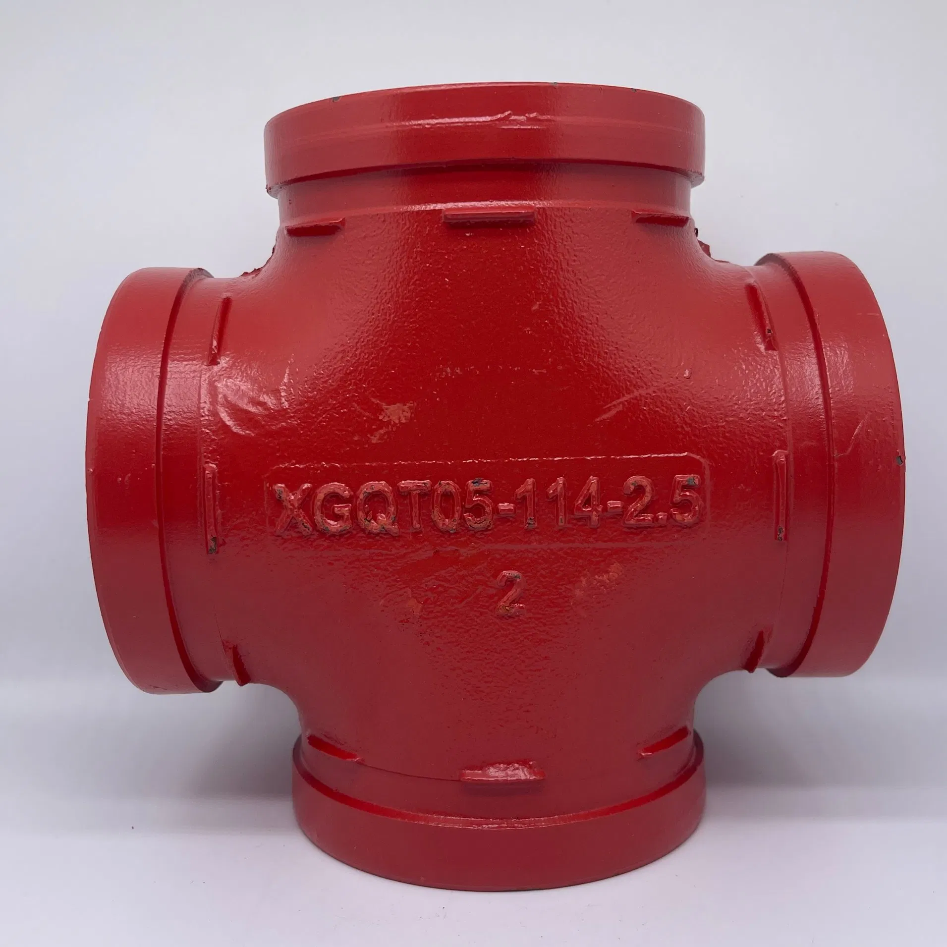 Grooved Ductile Iron Pipe Fitting Fire Control Elbow Tee Cross Coupling Cross