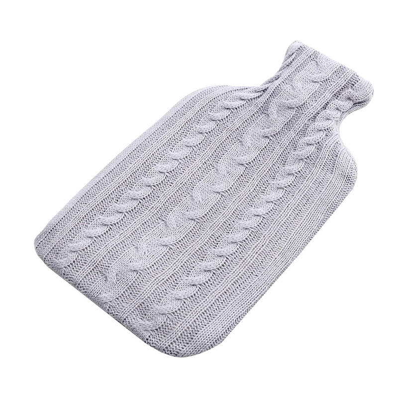 Daily Use Keep Warming 2L Hot Water Bottle Classic Cable Knitting Cover