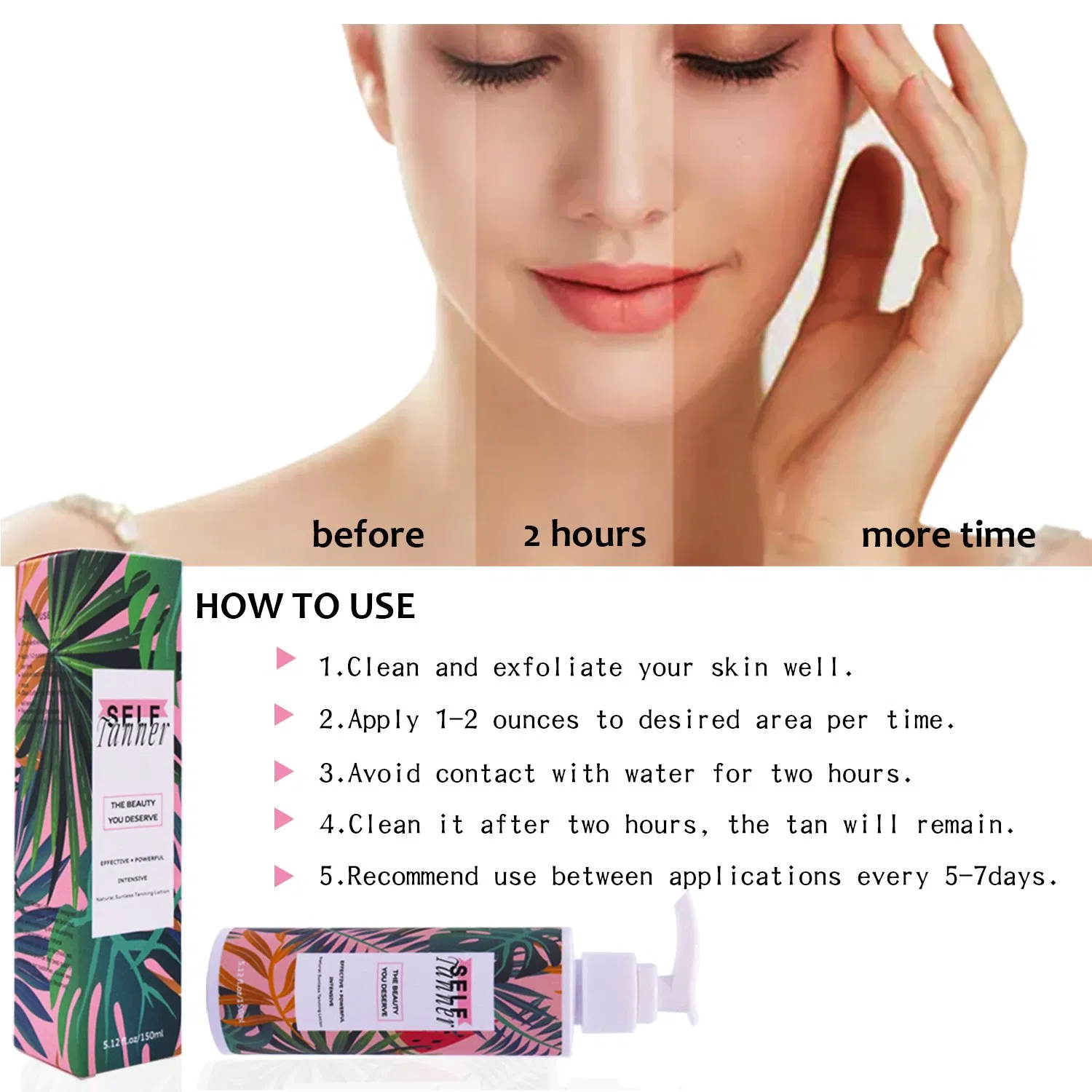 OEM/ODM Private Label Self Tanning Lotion Manufacturers Indoor Tan Lotion Dark Accelerator Lotion