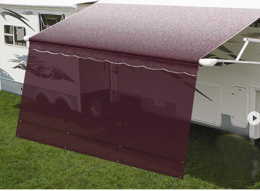 Complete RV Awning Privacy Screen Sunshade with UV Block Grey