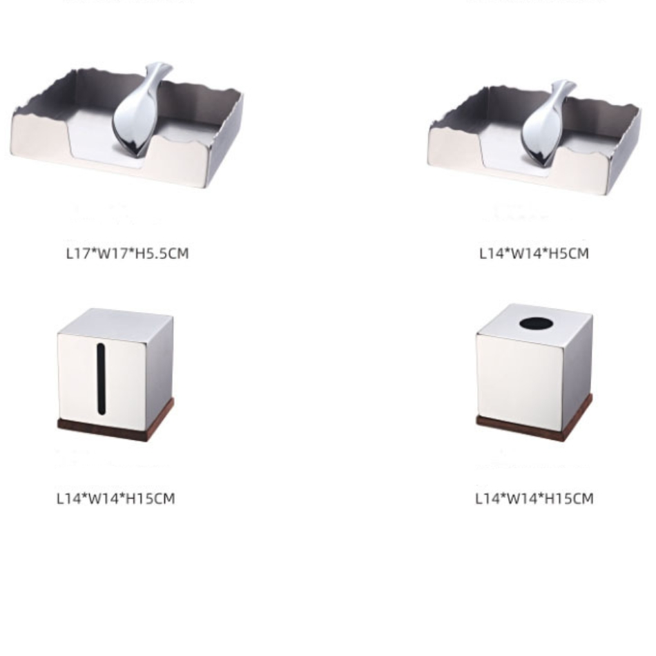Xinhaohui Factory Hotel Supplies Tableware Stainless Steel Home Restaurant Tissue Holder Dispenser