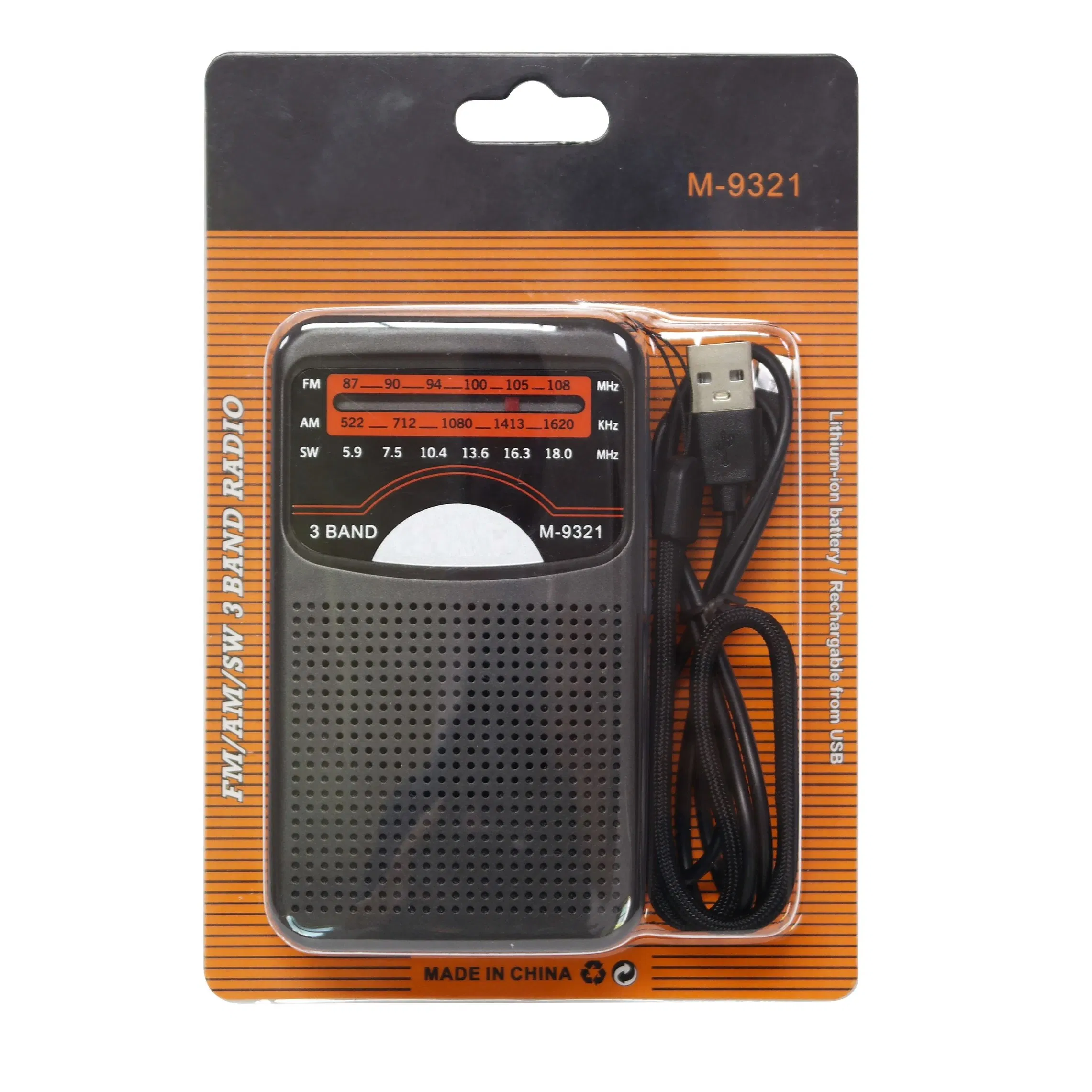 FM Am Sw Portable Radio DSP Pocket Radio with Rechargeable Battery