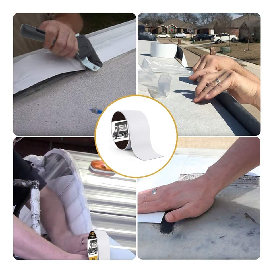 RV Butyl Repair Tape White UV Weather Resistant RV Repair Tape