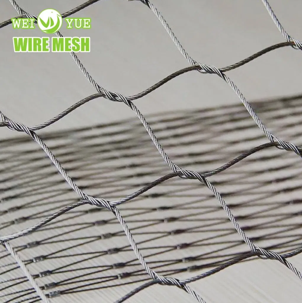 Stainless Steel Rope Decoration Cable Mesh for Zoo Aviary Netting Wall Curtain