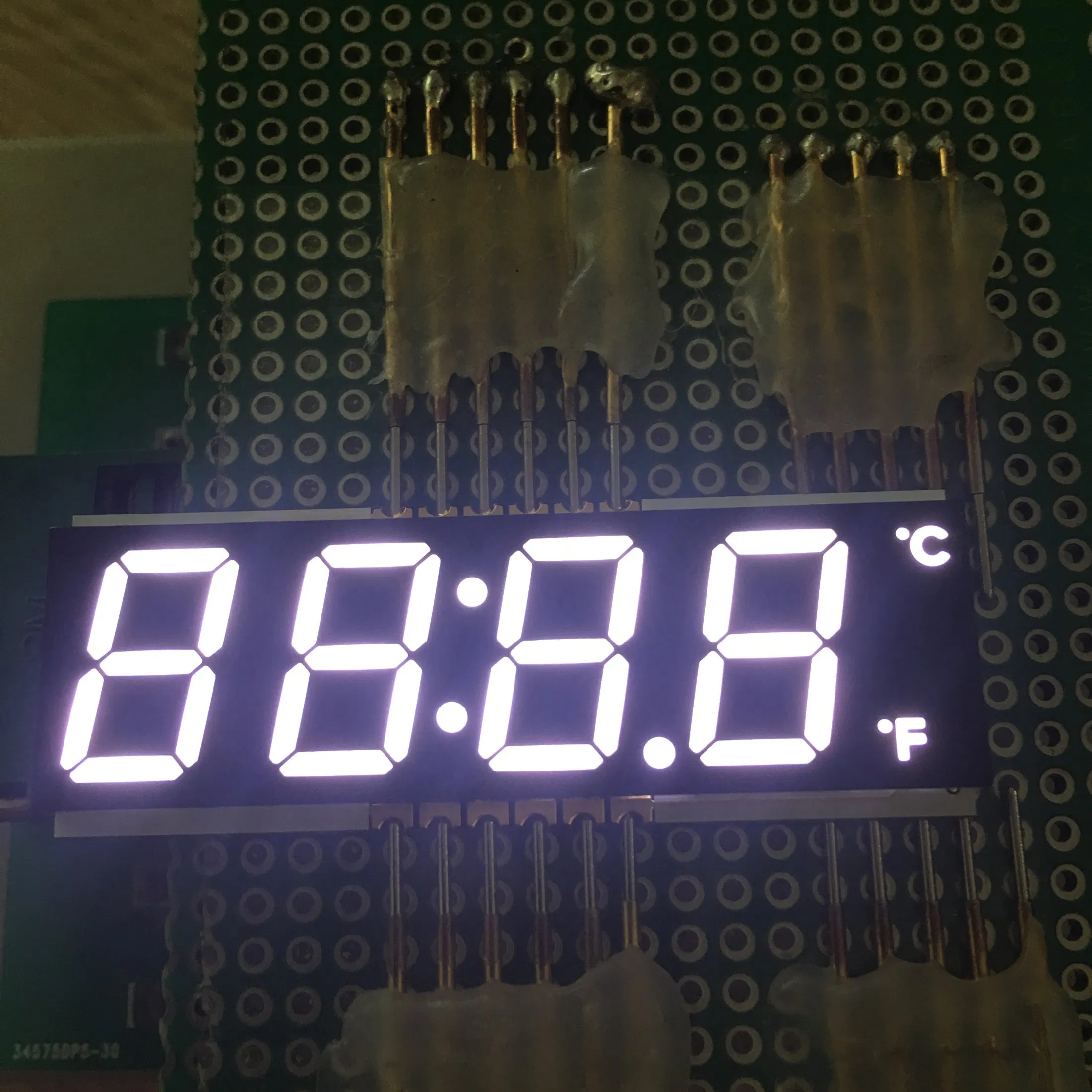 SMD LED Display 7 Segment 4 Digit 12mm Ultra White for Digital Timer