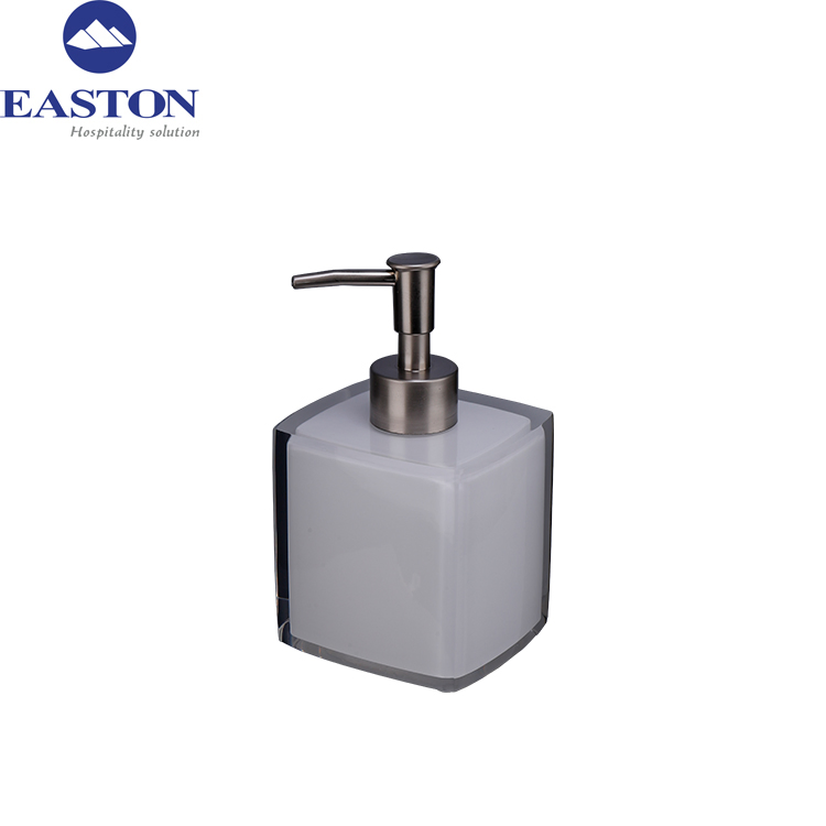New Arrival Hotel Bathroom White Resin Soap Dispenser
