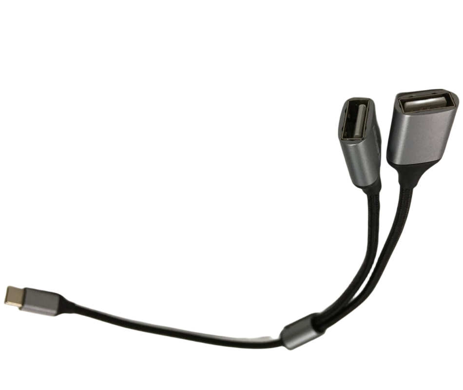 Кабель USB Type-C на 2 порта USB 2.0, 2 в 1