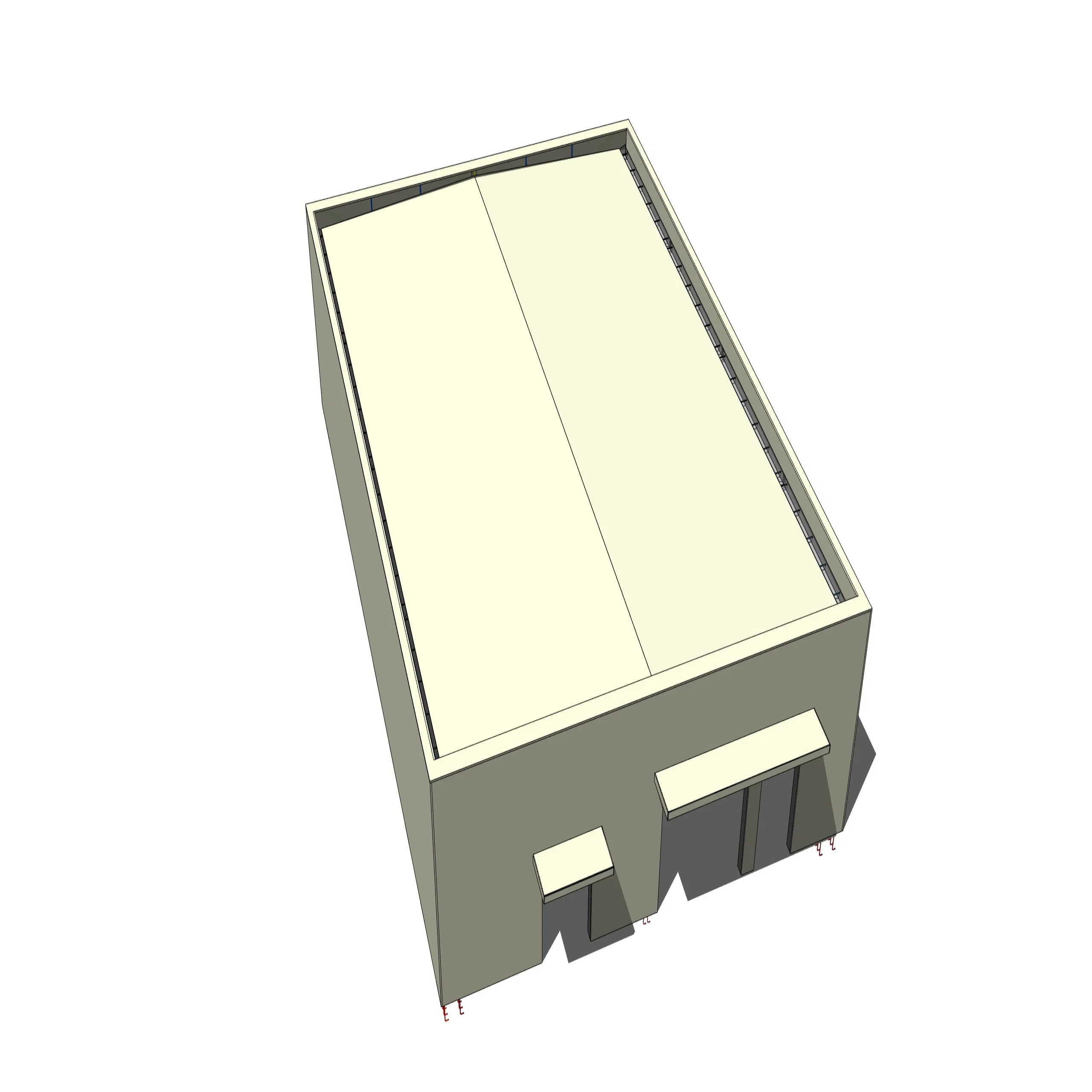 Reliable China Wholesale Customized ISO CE Steel Structure Building Material of Double-Span Light Steel Structure Warehouse with Parapet Wall