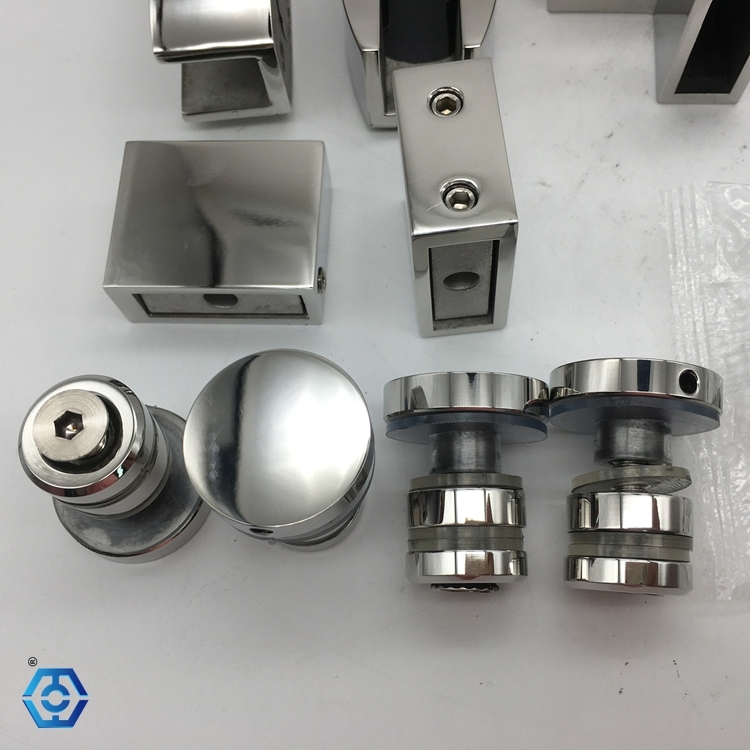 Chrome Stainless Steel 180 Degree bathroom Sliding Shower Door Fitting
