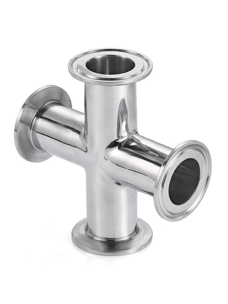 Premium Polished 304/316 Stainless Steel Welding Cross Connector