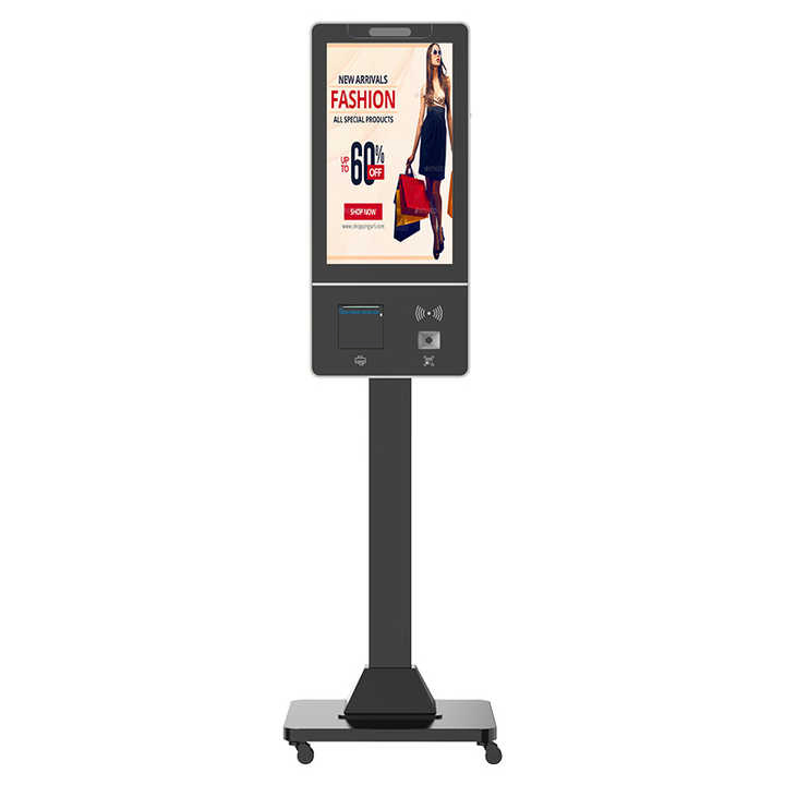 21.8 Inch Self Service Floor Standing Koisk with Stand Interactive Ordering Koisk for Shopping Mall