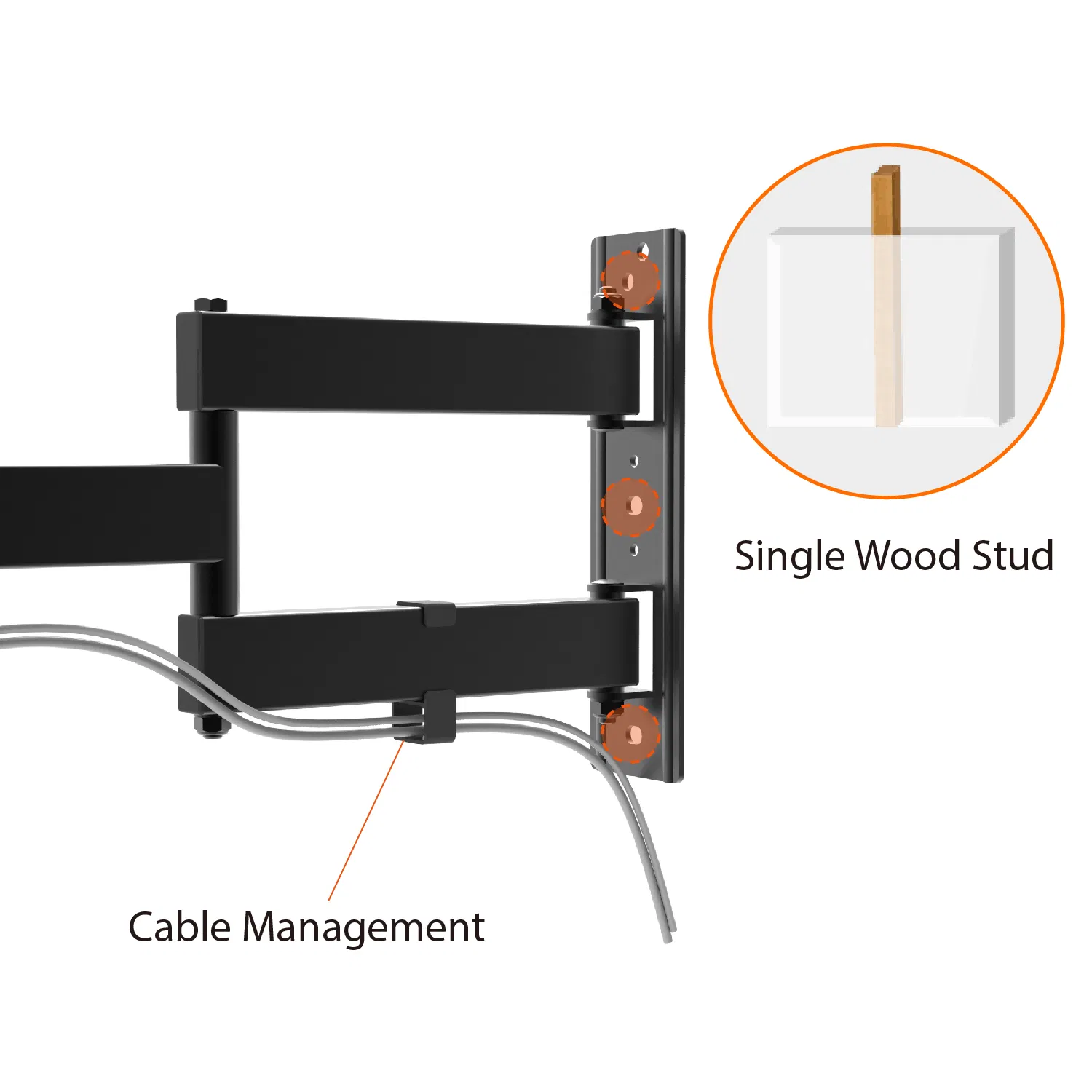 Cantilever Universal Full Motion for 32"-70" TV Mount Wall Brackets (CT-WPLB-8101L)
