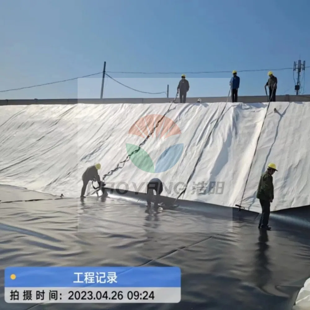 0.5mm / 0.75mm /1.0mm /1.5mm / 2.0mm Fish Pond Plastic Geomembrane for Shrimp Farming