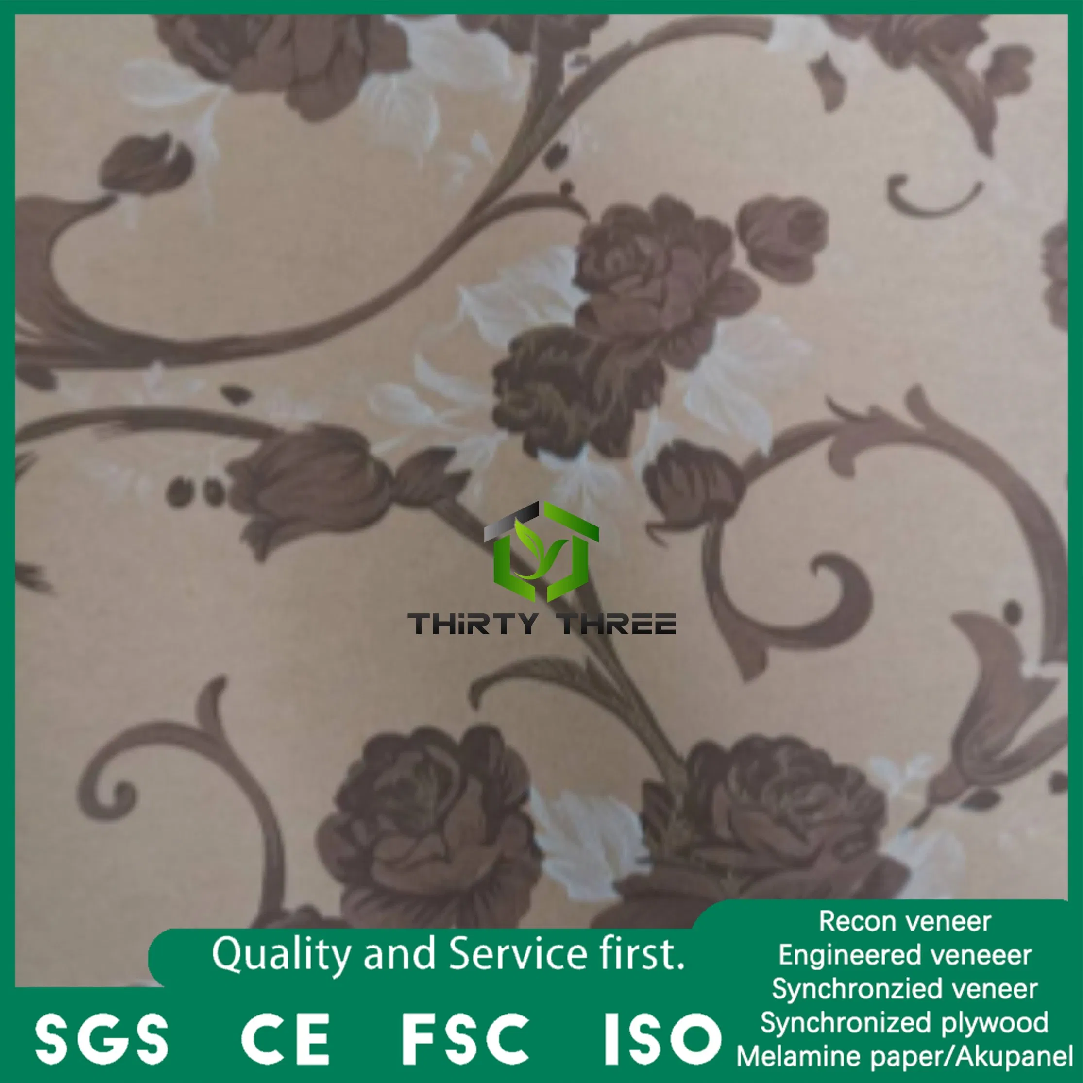 Decorative Flower Grain Melamine Paper Impregnated Printing Paper for Making MDF Plywood