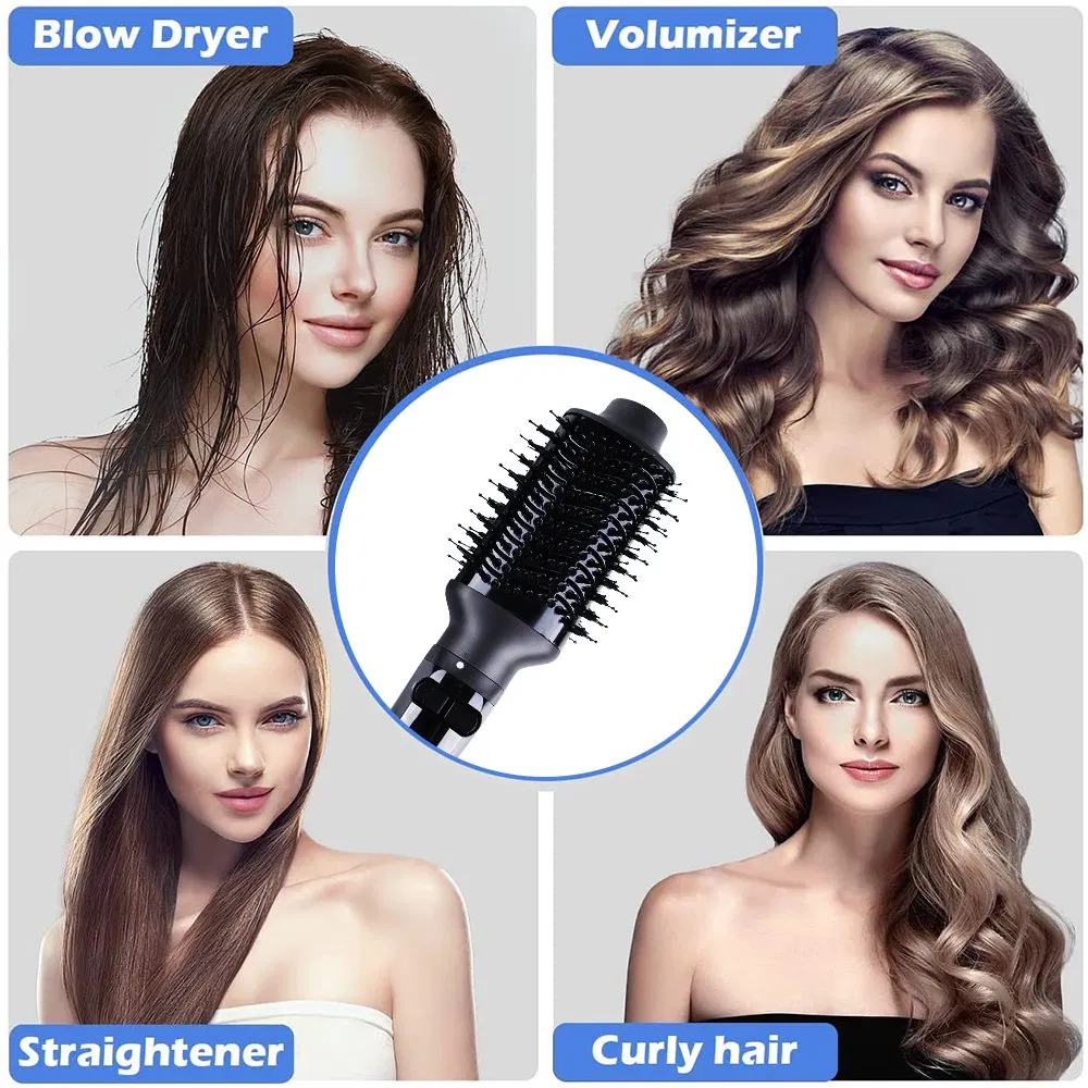 Lidow 6 in 1 Negative Ionic Hot Air Brush Kit Hair Dryer & Volumizer with 4 Detachable Brush
