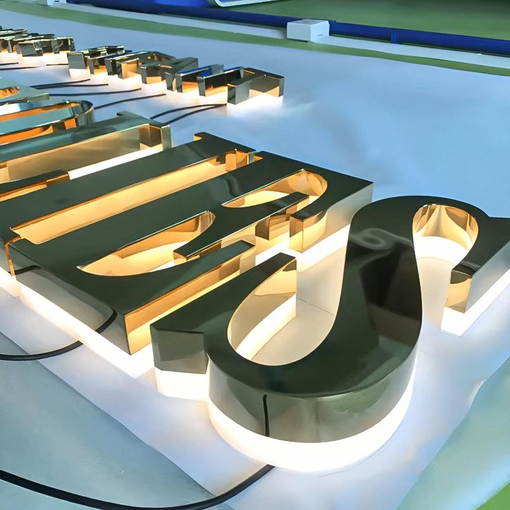 Acrylic Light up Logo Custom 3D Wall Logo Letters Backlit Business Signage