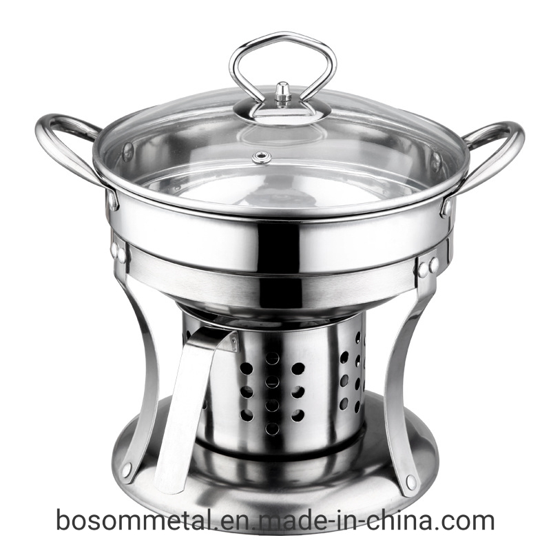 Japanese-Style Suki Pot, Solid Alcohol Stove Small Chafing Pot Buffet Dishes