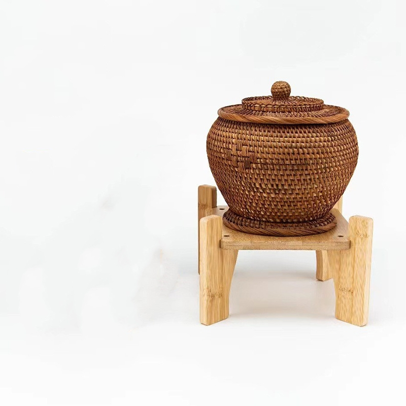 Indoor Multifunctional Bamboo and Wooden Plant Rack Flower Stand