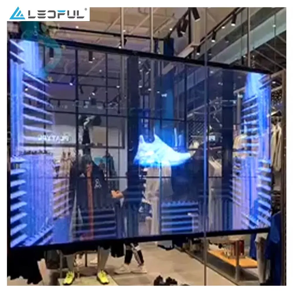 High Transparent Hologram LED Screen Display Pantalla LED Transparente Video Wall Panel for Glass Windows