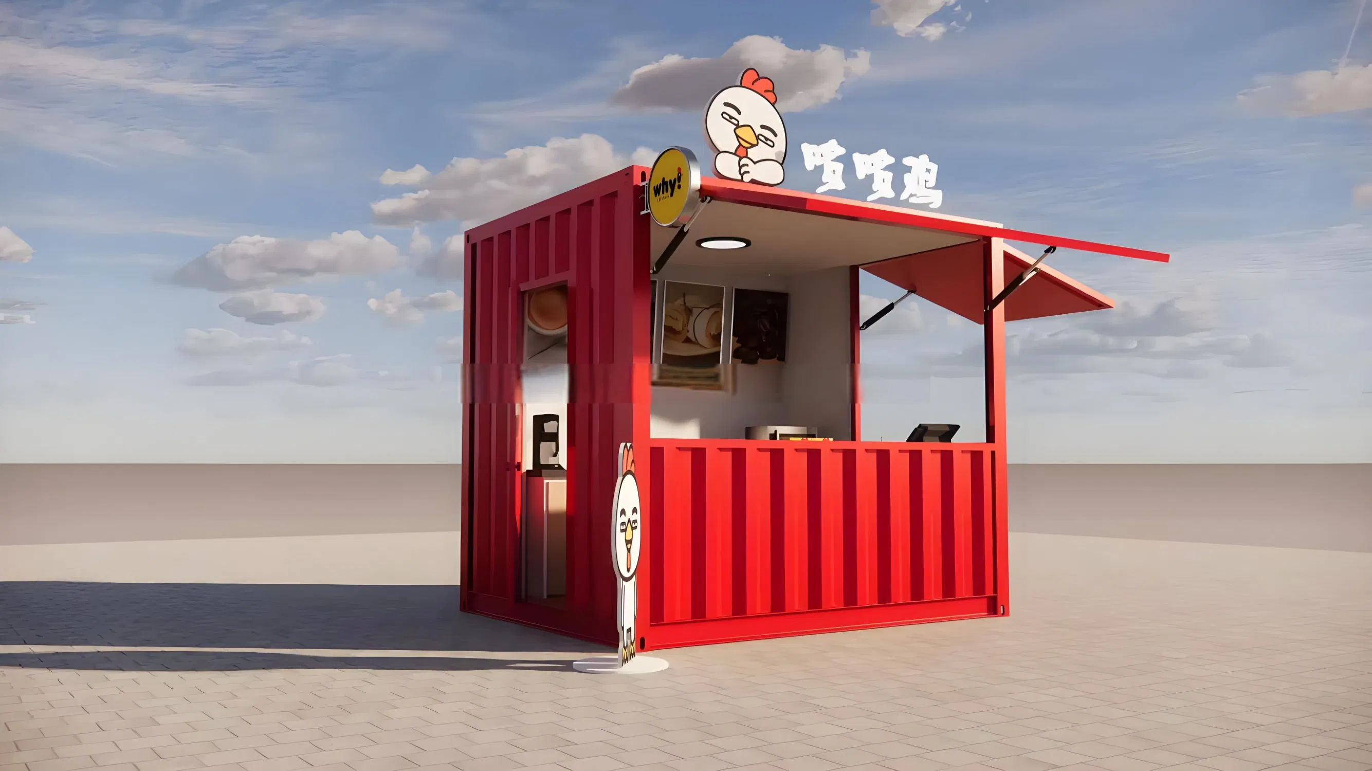 Low Cost Modern Design Prefab Milk Tea Shop Coffee Shop Homes Tiny Modular Container House for Sale