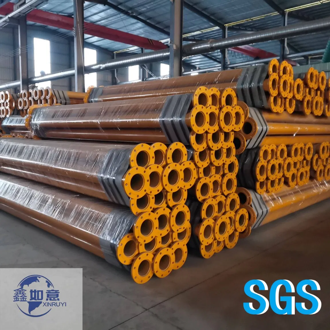 Hydrostatic Galvanized Epoxy Resin Red Color Threading Seamless Steel Pipe for Fire Fighting
