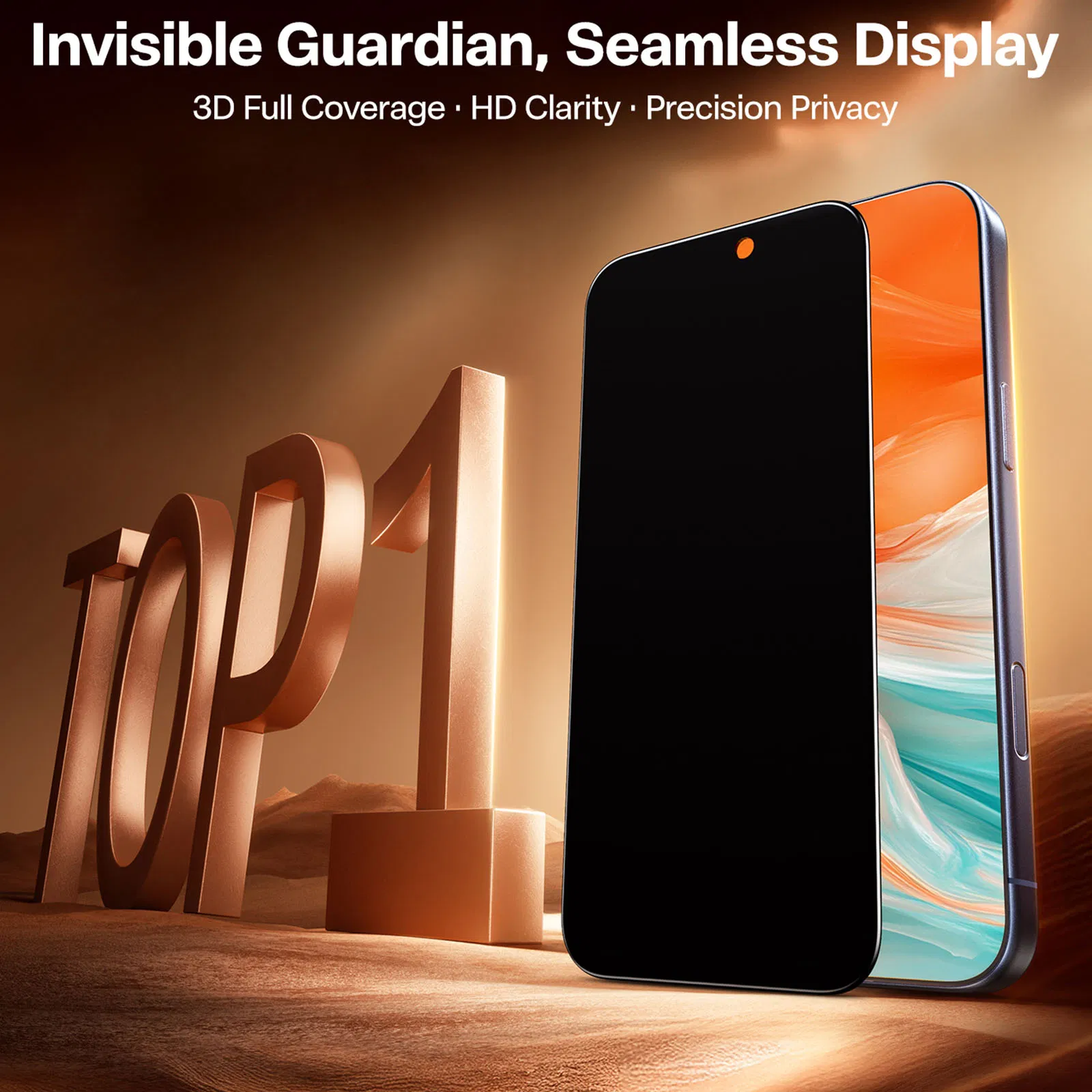 Защитное стекло Torras Anti Spy для iPhone 17 PRO Max