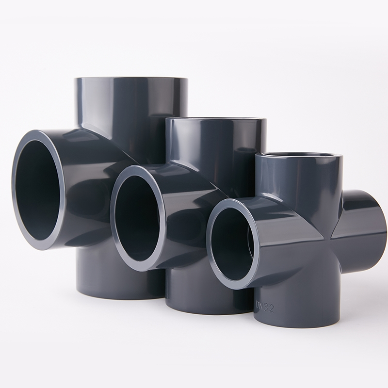 High Standard UPVC Equal Cross DIN Pn16 Plastic Pipe Fitting for Pipeline Systems