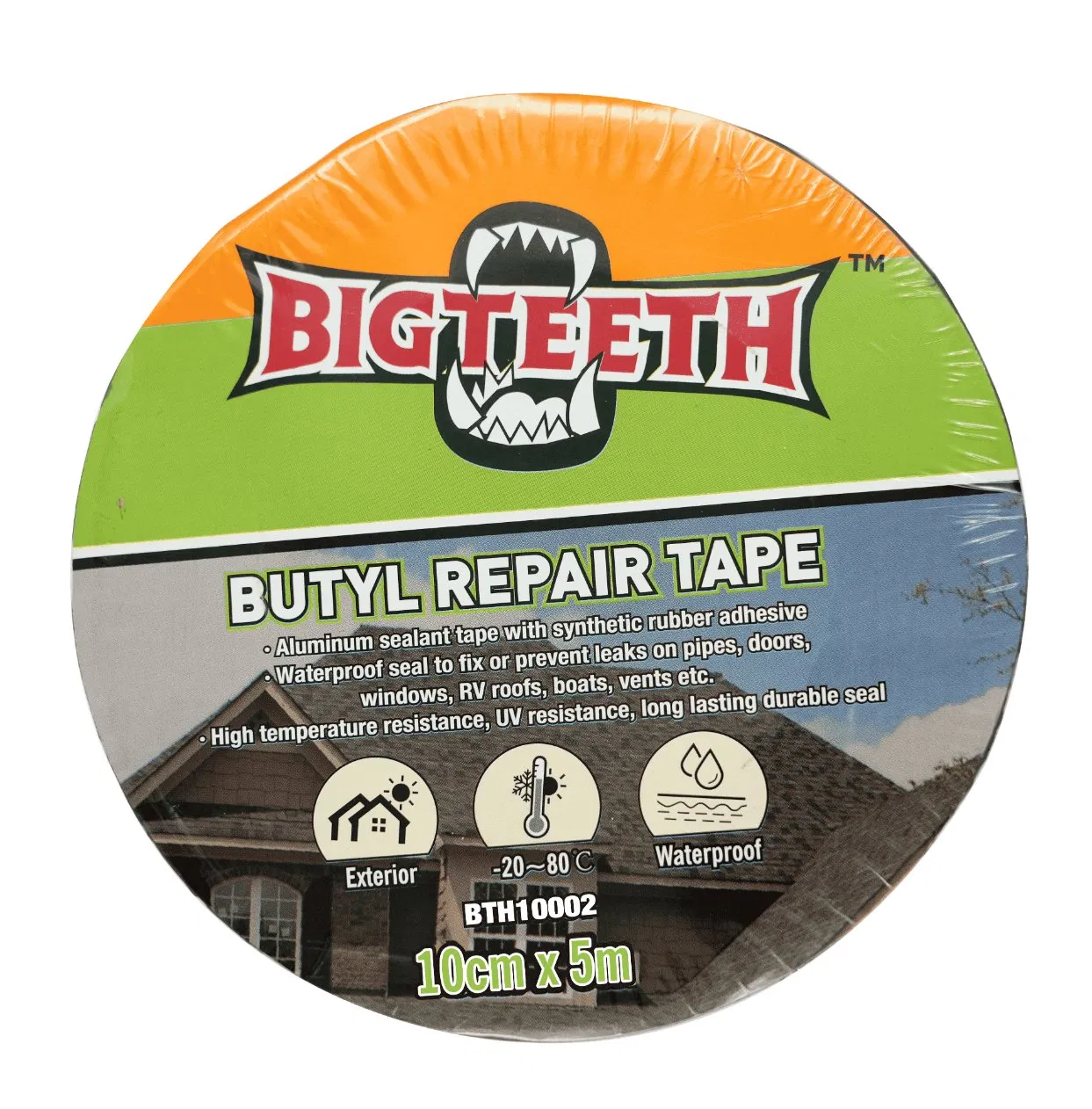 Bigteeth Roof Tape Bth10002 Waterproof Butyl Repair Tape 10cm X 5m