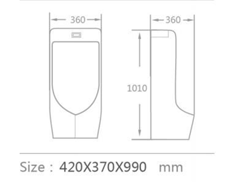 Modern Automatic Wall Mounted Water-Saving Ceramic Auto Sensor Urinal Male Urinal Bottle Wc Commode