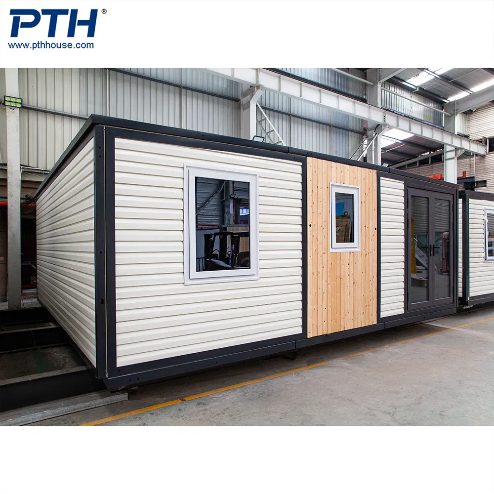 Pth® Fast 8 Hours Assembly 26/39sqm Stackable Smart House for Living with French Windows Bedrooms Kitchen Bathroom Pth Modern High Quality Prefab House