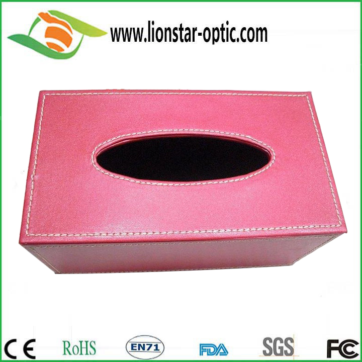 PU Leather Refillable Customized Tissue Box Facial Holder Box for Room Hotel