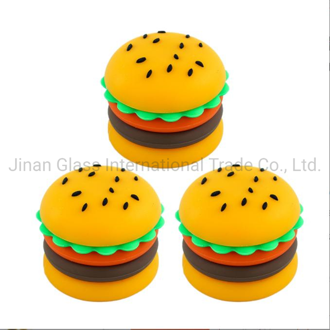 New Silicone Cigarette Paste Box with Good Sealing, Waterproof and Moisture-Proof 5ml Creative Hamburger Box Herb Storage Box Smoking Set