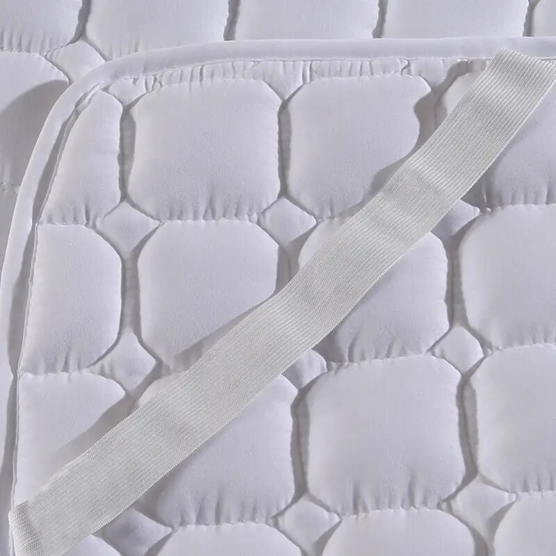 Wholesale Machine Washable Mattress Cover with Elastic Band Straps Quilted Mattress Topper