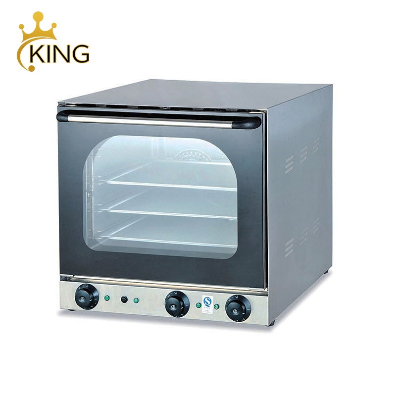 Bakery Equipment 4trays Electric Pizza Oven Baking Bread Machine Food Machinery Kitchen Equipment Perspective Convection Oven with Spray Function