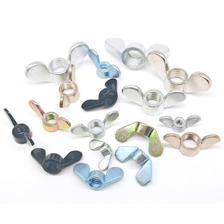 Wing Nuts Die-Cast Washered Zinc Silver