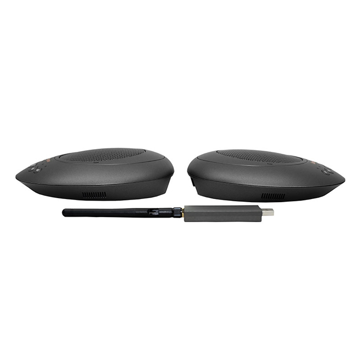 2.4G Wireless Daisy Chain Wireless Microphone with Speaker Battery Plug&Play Audio Conference System