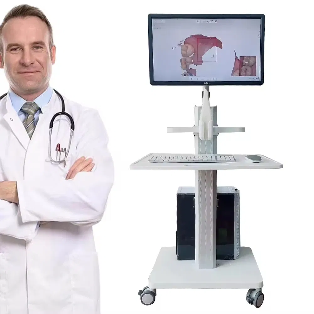 Hospital Medical Trolley Nurse Mobile Computer Medical Workstation Dental Cart OEM Packing Furniture Type