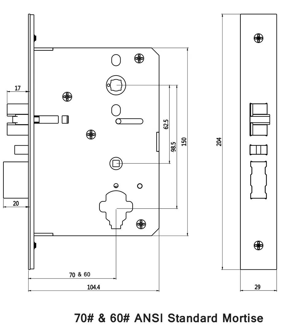 Zinc Alloy Intelligent RFID Hotel Room Lock Smart Card Key Handle Door Lock with Management Software System