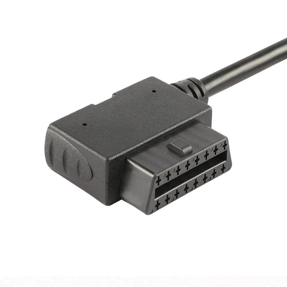 Custom J1939 9-Pin Dual Head to OBD2 Female Right-Angled Split Y Cable