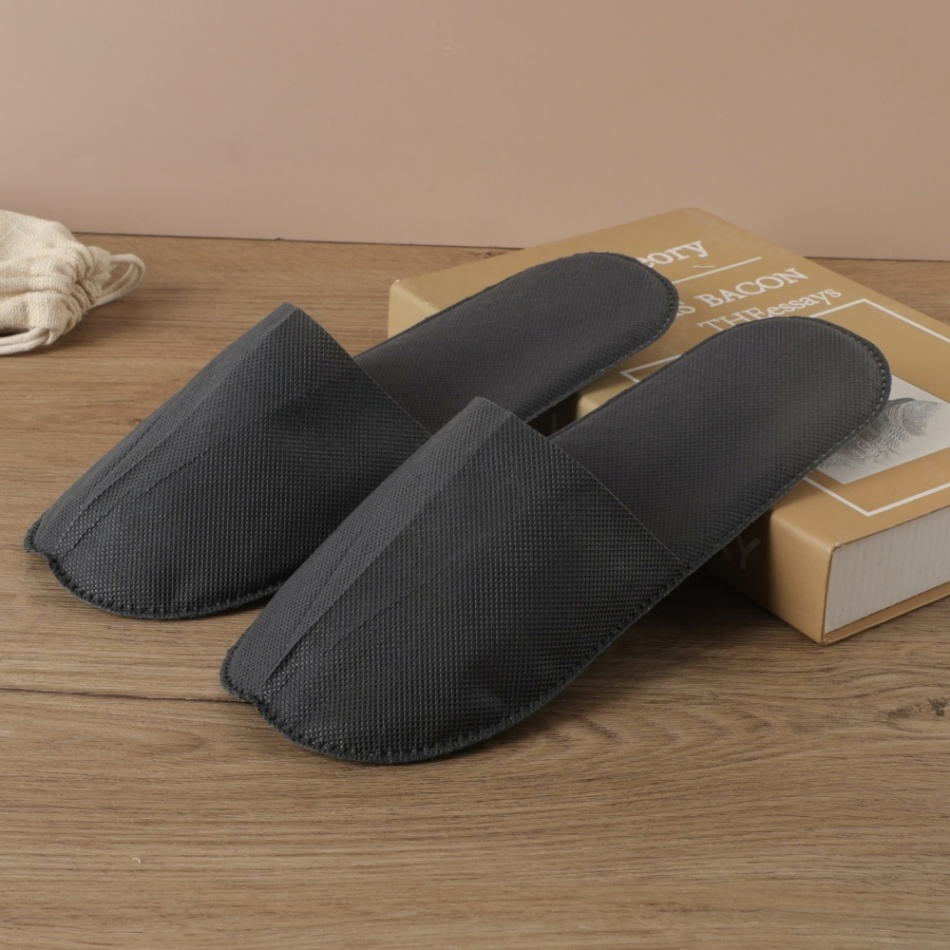Hotel Indoor Individually Disposable Breathable Nonwoven Closed-Toe Skin-Friendly Fabrics Slipper