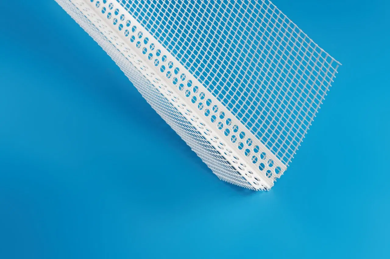 5cm Width 60– 180 G/M2 4X4mm 5 X5 mm PVC Corner Bead with Fiberglass Mesh