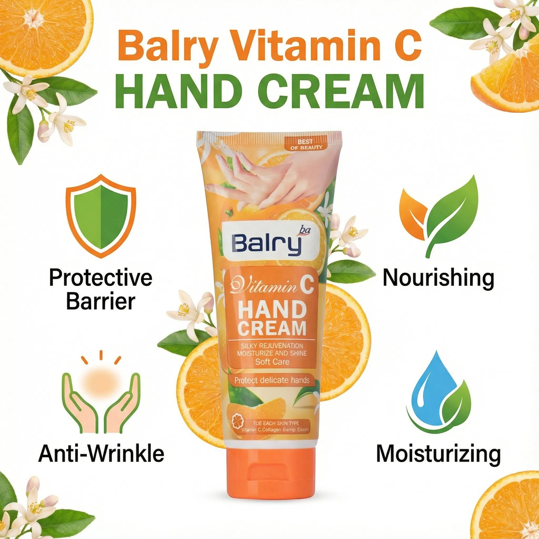 Nourishing Vitamin C Hand Cream for Silky Smooth Skin