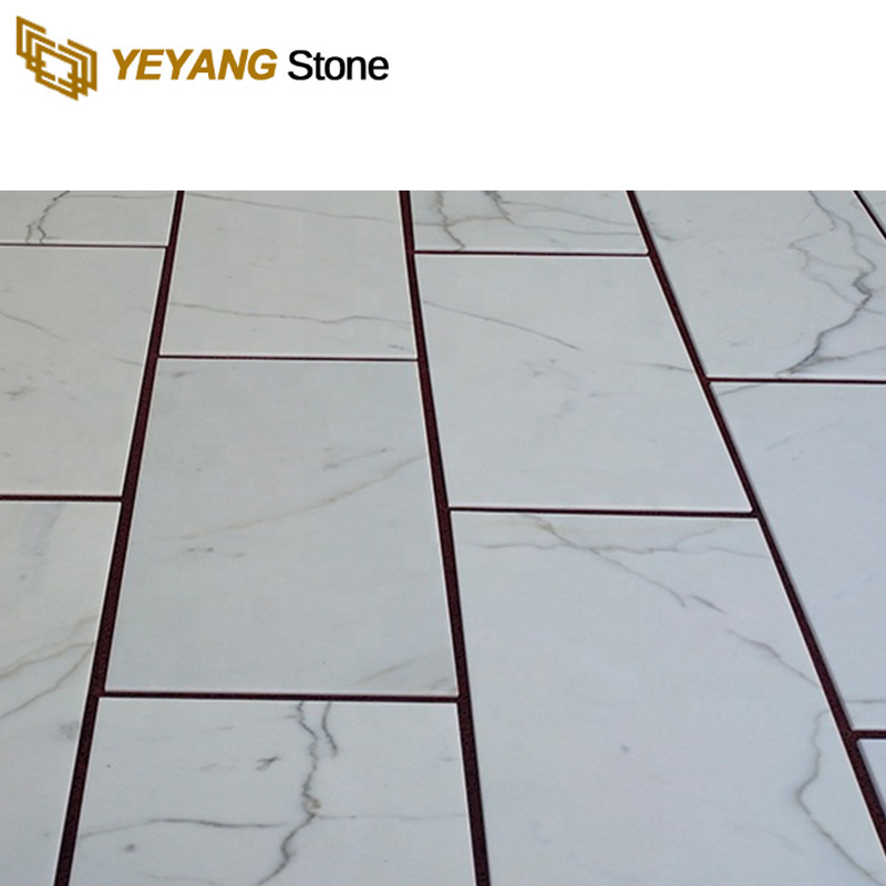 Natural Stone White Marble Tile in Hotel Bathroom