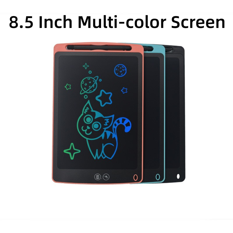 8.5 Inch LCD Writing Tablet for Kids, Colorful Doodle Board Drawing Tablet with Lock Function, Partially Erasable Reusable Writing/Drawing Pad-Blue