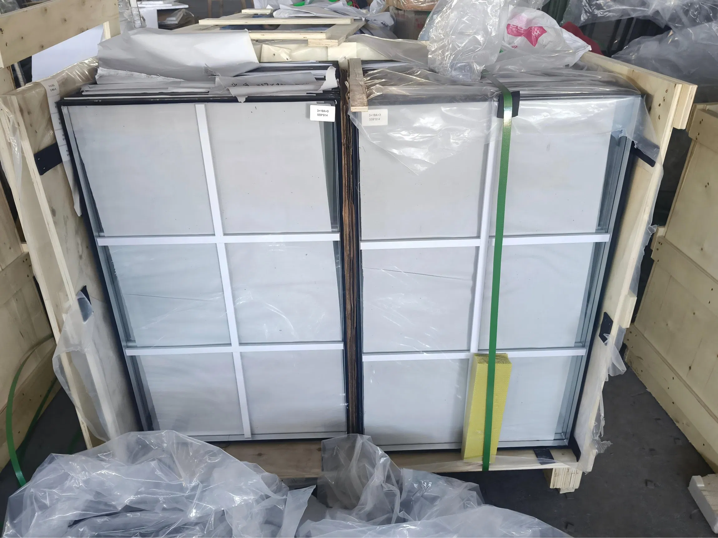 Crossbar Grilled Clear and Low E Round Decorative Insulated Glass