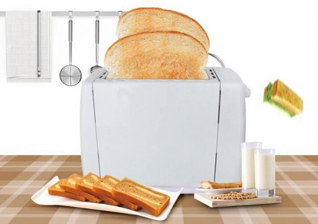 Stainless Steel 2 Slice Electric Sandwich Bread Toaster