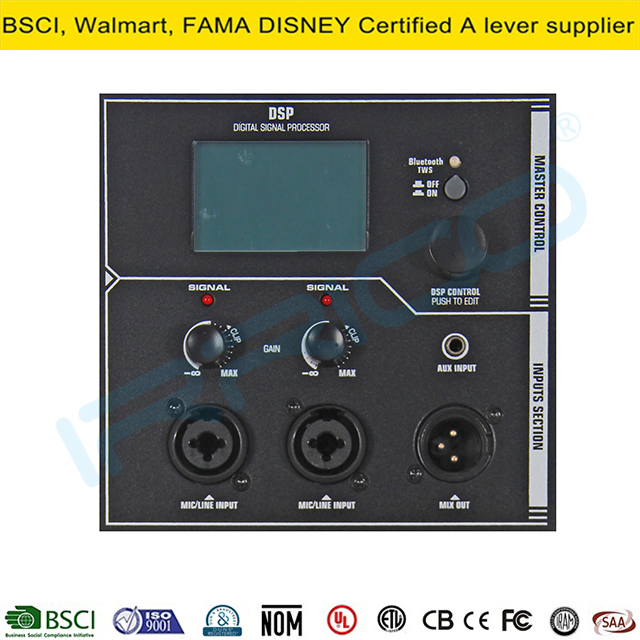 700W RMS Full-Range DSP Class D Professional Power Amplifier Audio with Four Preset Modes for Speaker Audio Amplifier System Power Mixer