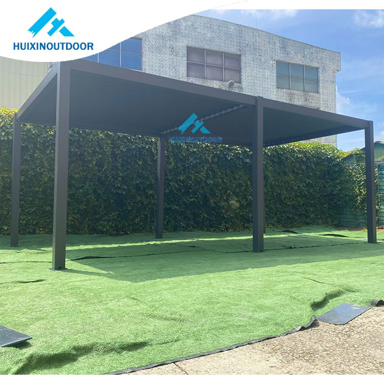 Retractable Roof Bioclimatic Motorized Pergola Aluminium Outdoor